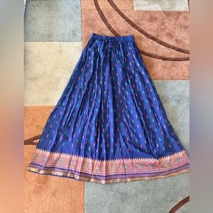 Springy Blue Block Print Women's Skirt SizeS-M